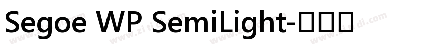 Segoe WP SemiLight字体转换